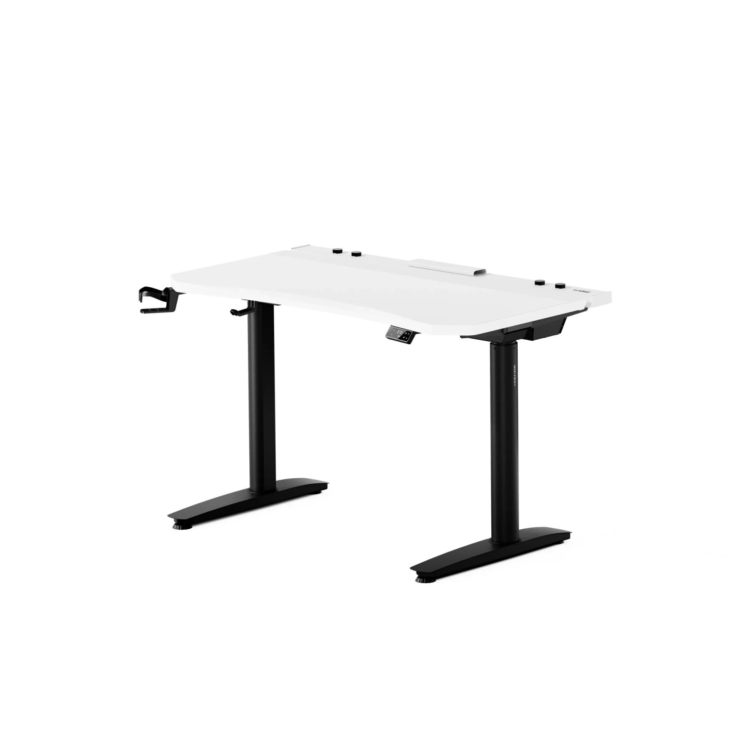 DIABLO CHAIRS Elektrisch Verstellbarer Gaming-Schreibtisch Weiß- Schwarz X-Forge 1200 x 700 mm