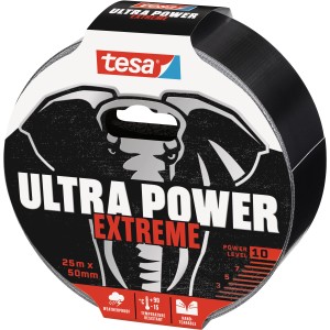 Tesa Ultra Power Extreme Reparaturband, 25 m x 50 mm, stark klebend und wetterfest.