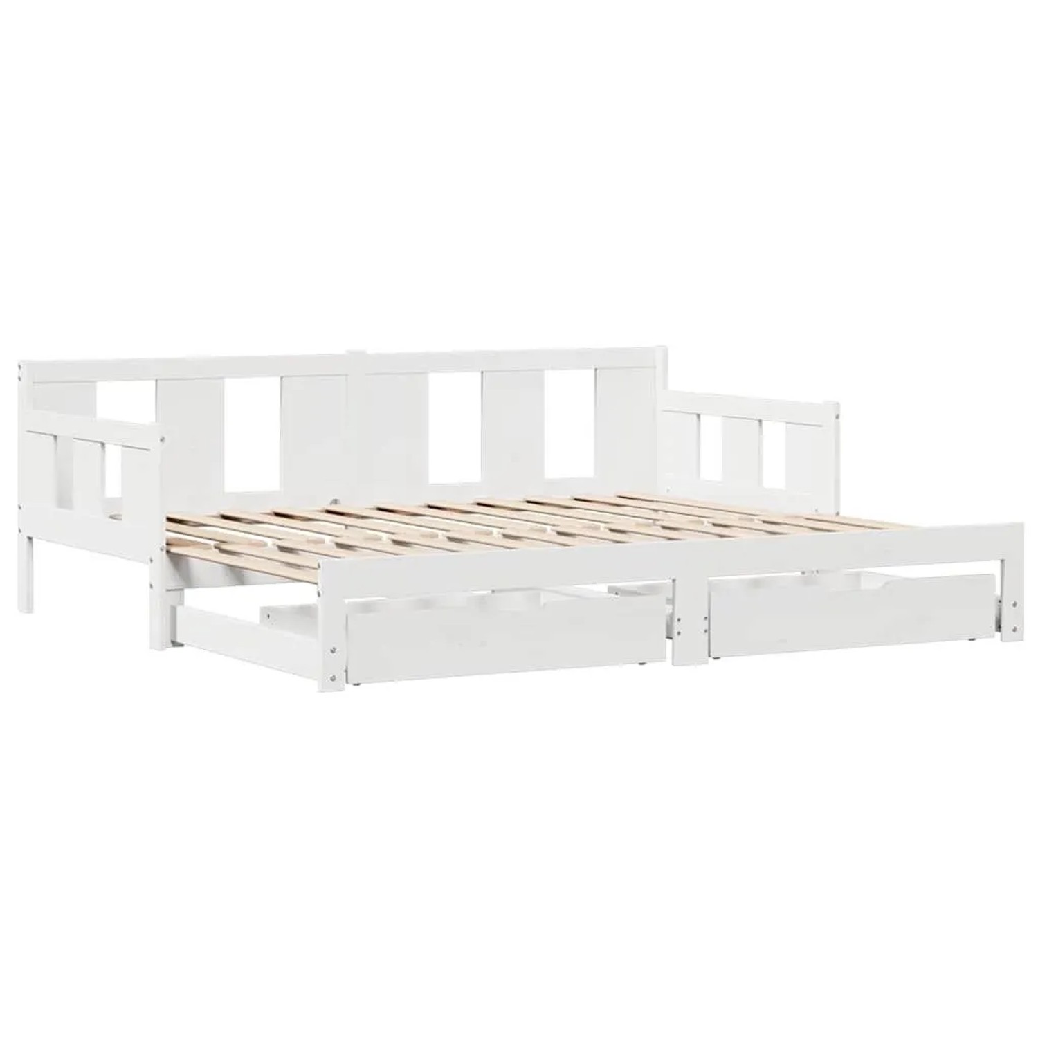 vidaXL Tagesbett Ausziehbar mit Schubladen ohne Matratze Weiß 90x190cm 3302 günstig online kaufen