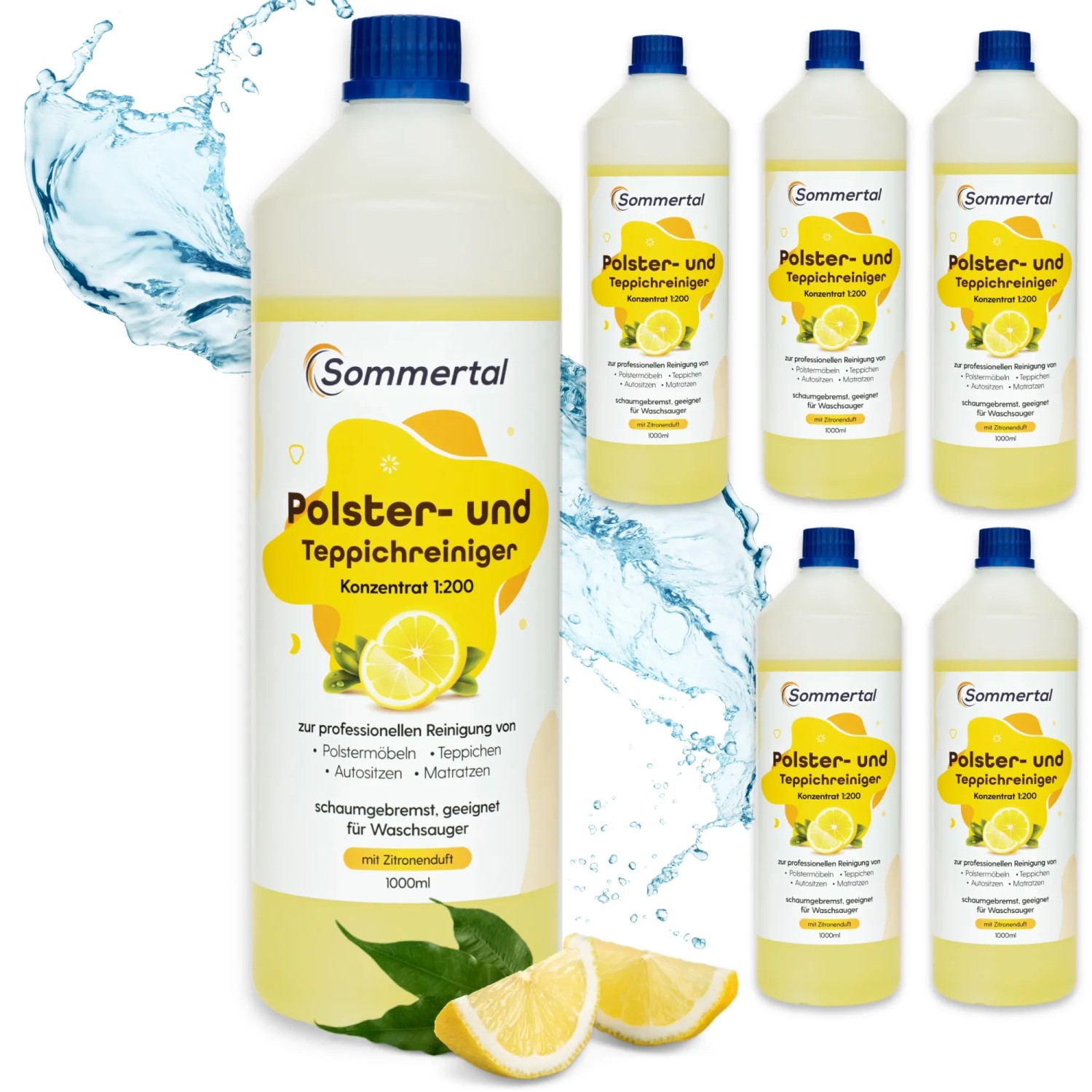 Sommertal Polster und Teppichreiniger 6L Konzentrat für 240 Anwendungen Sofa Auto Teppich