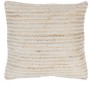 3 beige Kissen, 45x45 cm, verschiedene Designs aus Baumwolle und Jute.