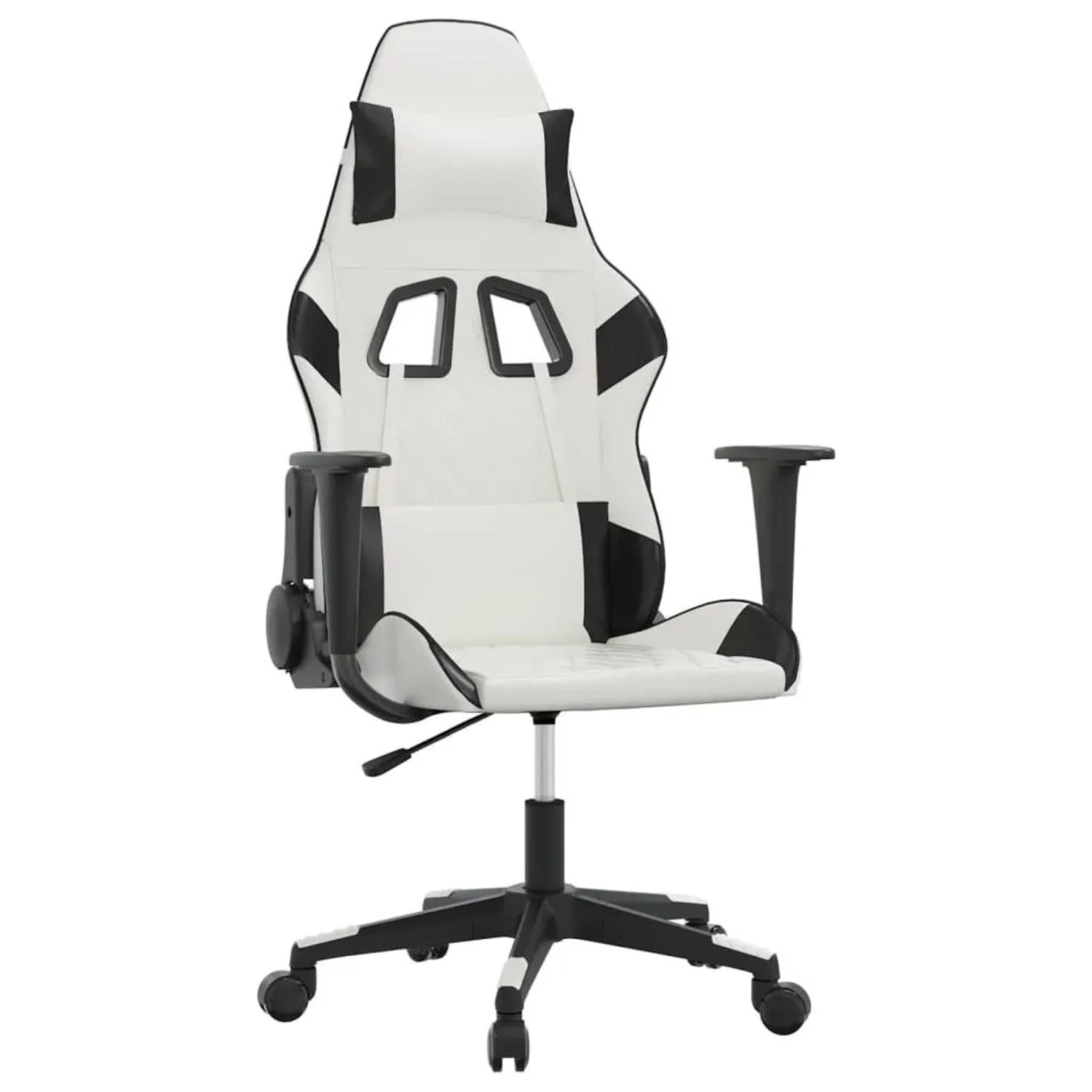 vidaXL Gaming-Stuhl mit Massagefunktion Weiß und Schwarz Kunstleder 345520 günstig online kaufen