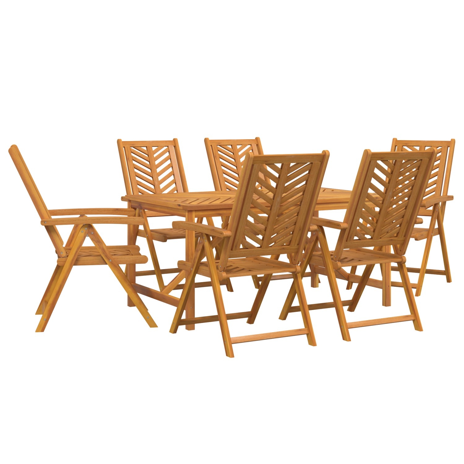 vidaXL 7-Teiliges Garten Essset aus Massivem Akazienholz 3154124 günstig online kaufen