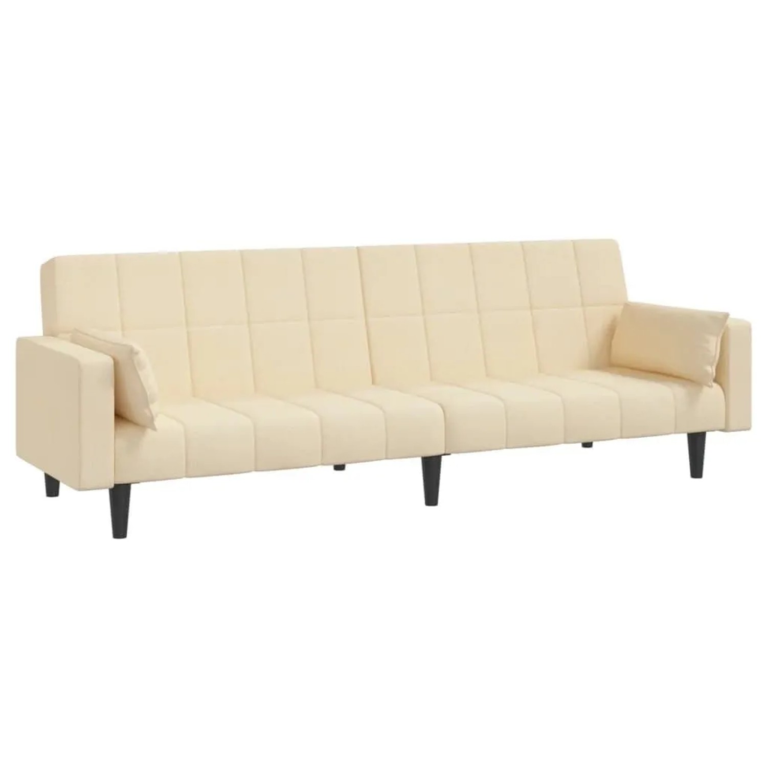 vidaXL Schlafsofa 2-Sitzer mit 2 Kissen Creme Stoff 375836 günstig online kaufen
