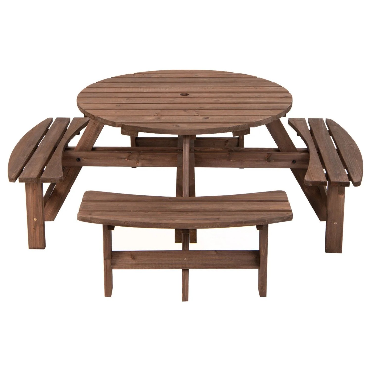 Costway Picknicktisch Set für 8 Personen Gartentisch Aus Massivholz