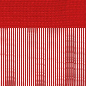 Roter Arsvita Fadenvorhang Prince 140x250 cm als Fenstergardine.