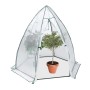 Relaxdays Überwinterungszelt Stahl Transparent Frostsicher 185 cm x 180 cm x 160 cm 3,7 kg