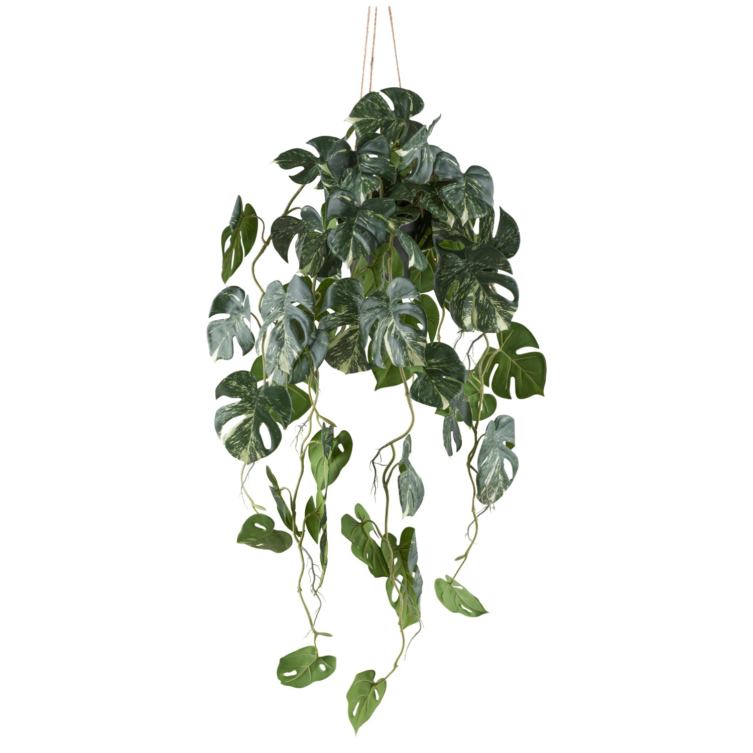 Mömax Kunstpflanze Splitphilodendron II Grün/Weiß
