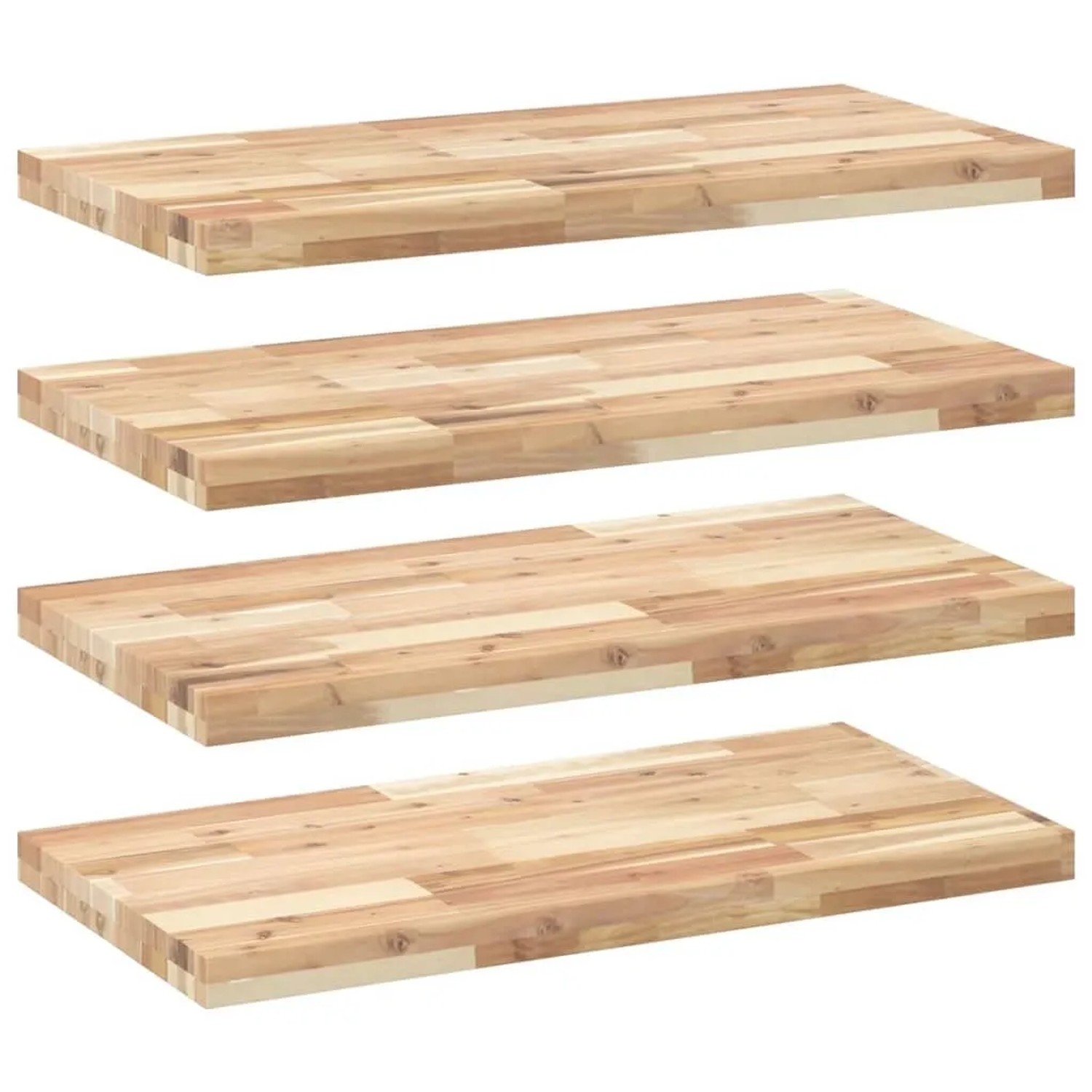 vidaXL Schweberegale 4 Stk 80x40x4 cm Massivholz Akazie Unbehandelt 3279478