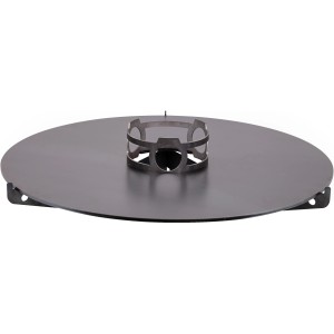 Feuerhand Pyron Plate PYPLA Stahl Ø 57 cm, Grillplatte für Feuertonne mit Topfhalter.