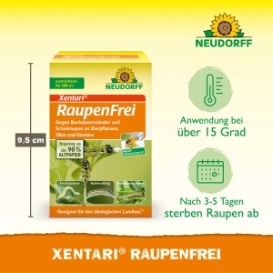 Neudorff Raupenfrei Xentari 25g: Spritzpulver gegen Buchsbaumzünsler und andere Schadraupen im Garten.