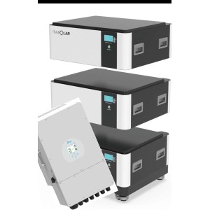 FM-SOLAR Deye 3-Phasen Hybrid-Wechselrichter On/Off-Grid 8kW PV Solar + 45kWh Stapel Batterie Speicher