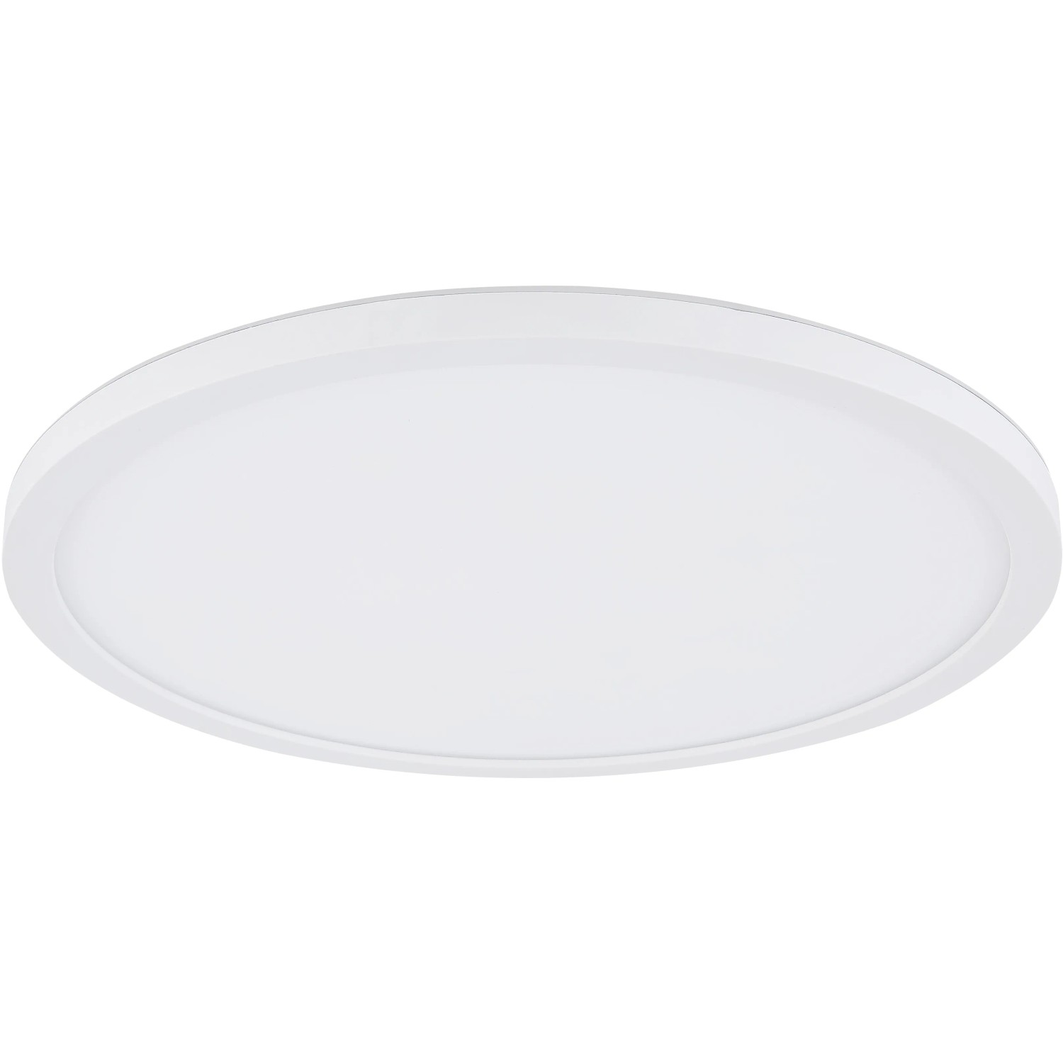 Weiße, runde Globo LED Deckenleuchte Sapana, Ø 29,4 cm, für Bad und andere Räume.