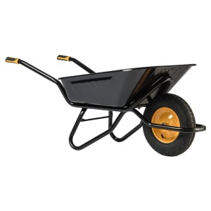 Haemmerlin Schubkarre Clipso Excellium, 100 l, lackiert, mit Luftrad. Robuste Baukarre für Garten und Bau.