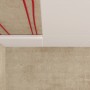 Anwendung von Fischer Montagekleber High Tack AC, weiße Paneele an Wand und Decke verklebt.