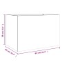 Anthrazitfarbener vidaXL Pflanzkübel aus Stahl, 62x40x39 cm, ideal für Garten und Balkon.
