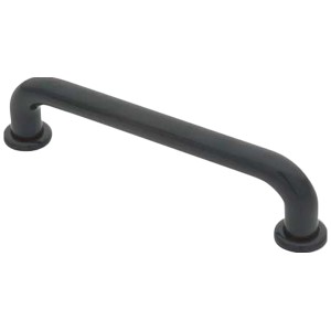 Schwarzer Möbelgriff aus Kunststoff, Modell 0364, für Schränke und Schubladen.