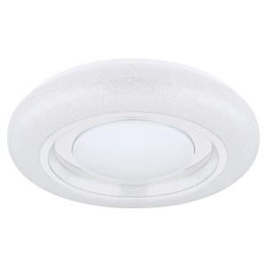 Weiße LED-Deckenleuchte Rada, Ø 38 cm, dimmbar mit Fernbedienung.