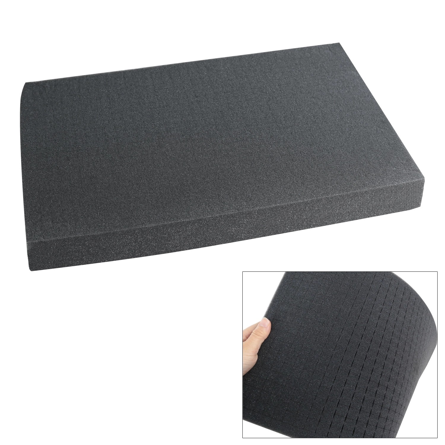 HMF 1456-50 Rasterschaumstoff Würfelschaum 345 x 550 mm Double-Size Koffereinlage Tabletop Höhe 50 mm