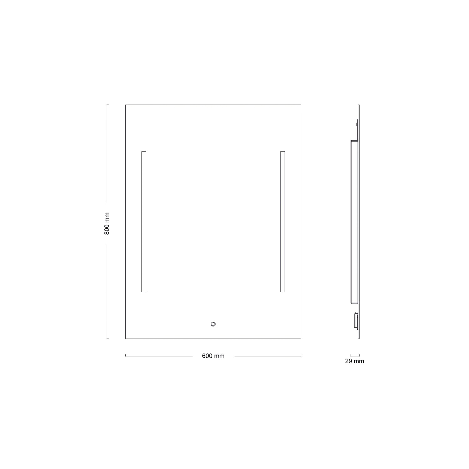 Kristall-Form LED-Leuchtspiegel Sirius II 60 cm x 80 cm Rechteckig_3