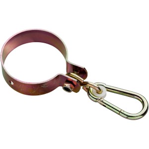 Gelber SwingKing Schaukelhaken (Ø 10cm) mit Karabiner für Rundholz.