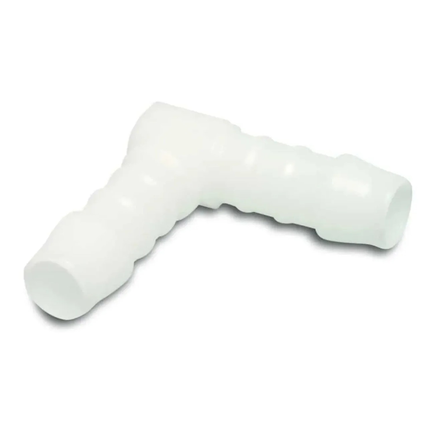 Klasebo Schlauchverbinder 10 mm Kunststoff Winkel 90 Grad Weiß