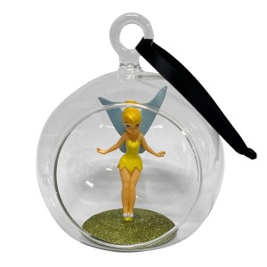 Disney Weihnachtskugel mit Tinkerbell Figur in Glaskugel, Ø 11,3 cm.