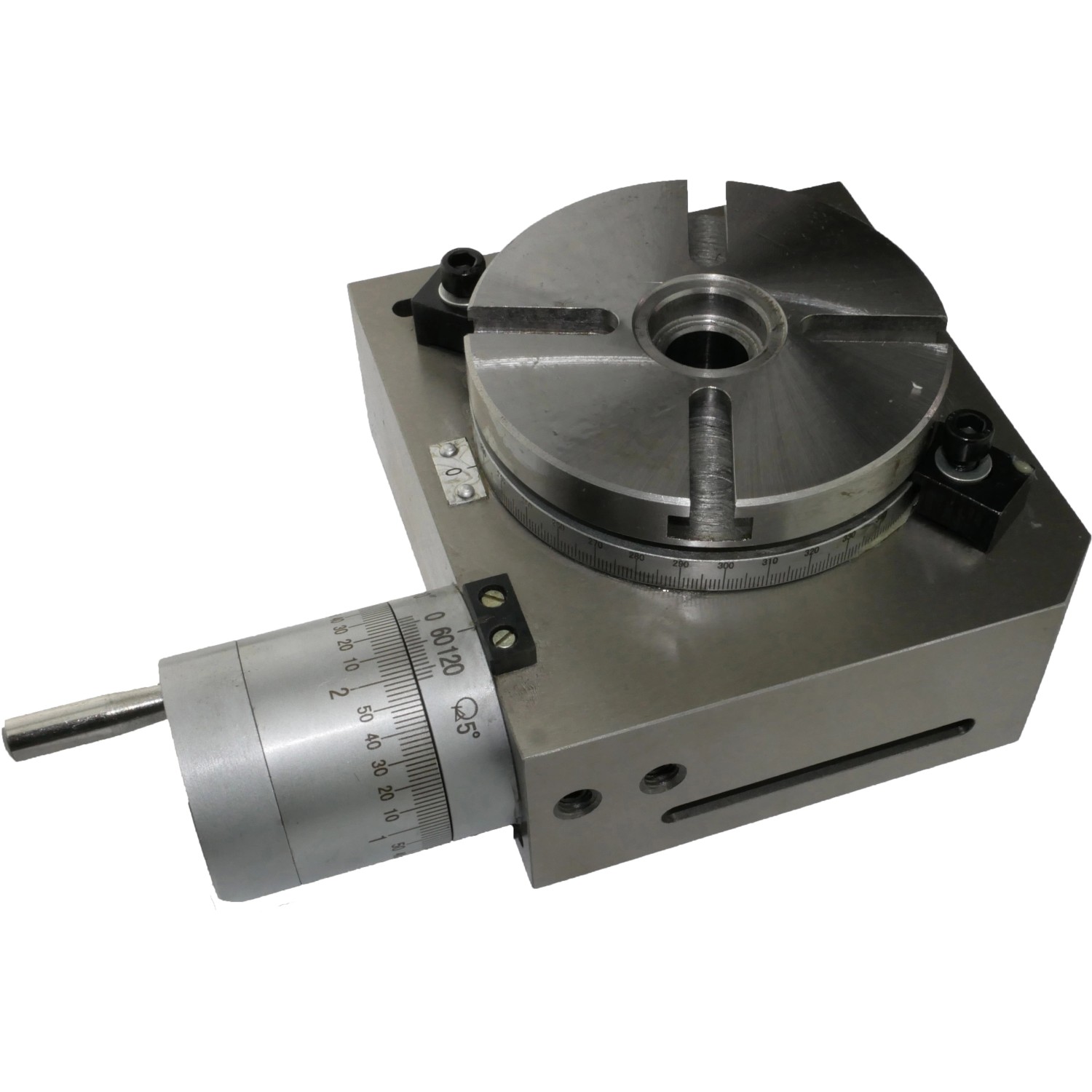 Rotwerk Teilapparat T 100 für Drehmaschine mit Rundtisch und Skala zur präzisen Einstellung.