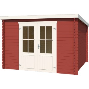 Lasita Holz-Gartenhaus Atlanta, schwedenrot, mit Doppeltür. Gartenhaus für Geräte und mehr.