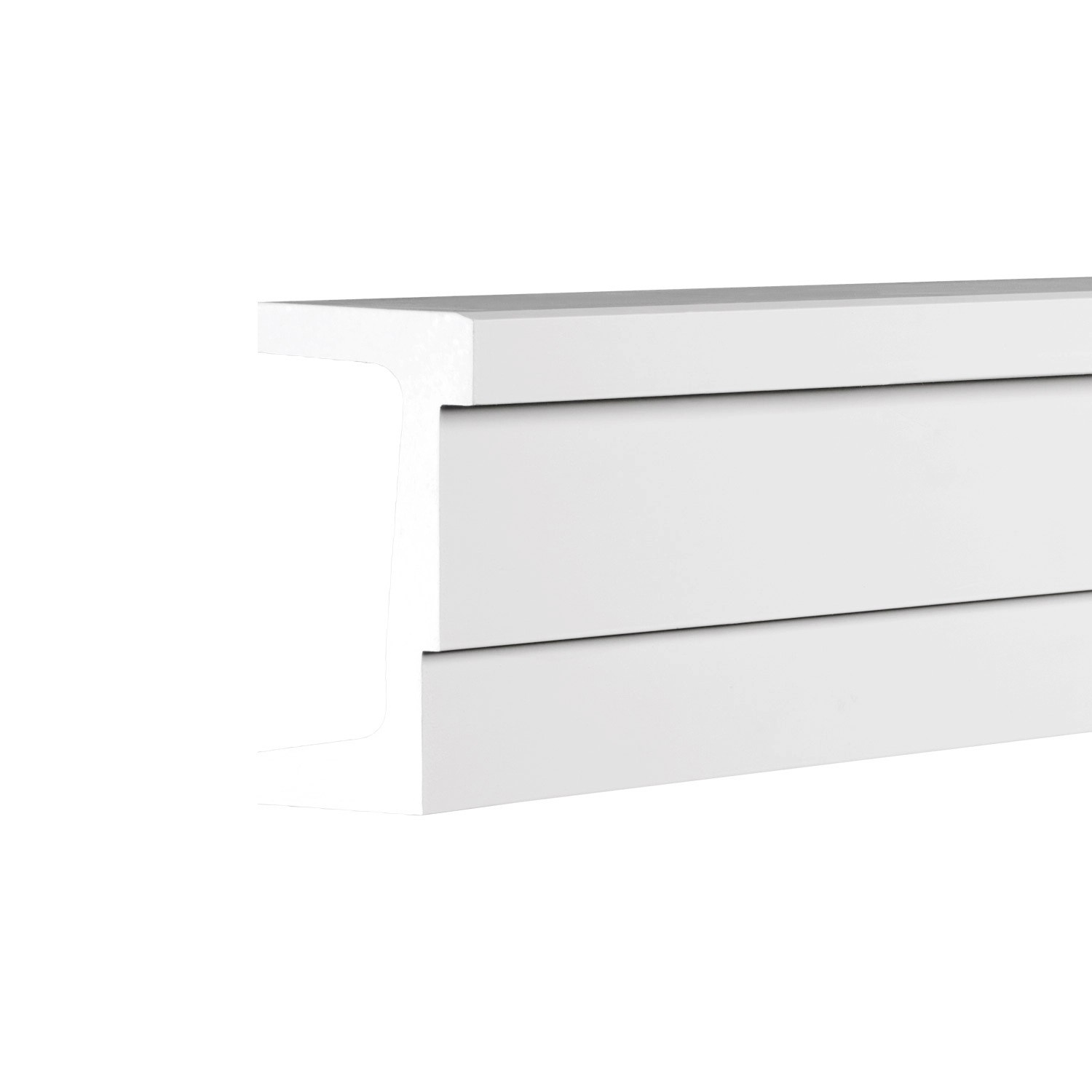 PROFHOME 404102 Architrav Fassadenprofil Stuckleiste Außenstuck 2 m 200 cm x 9 cm x 15,2 cm Weiß