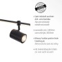 Schwarze Paul Neuhaus LED-Deckenleuchte Barik, 4-flammig, mit schwenkbaren Spots und Memory-Funktion.