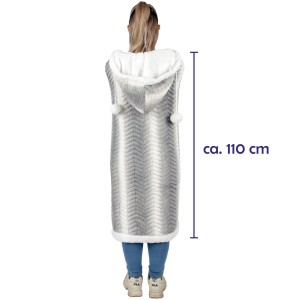 Bestlivings Kuscheldecke mit Kapuze, Rose, 130x180 cm. Flauschige Wohndecke für gemütliche Stunden.