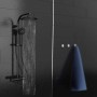 Schwarzes, mattes Schütte Überkopfbrause-Set Madura Fresh mit Thermostat und laufendem Wasser.