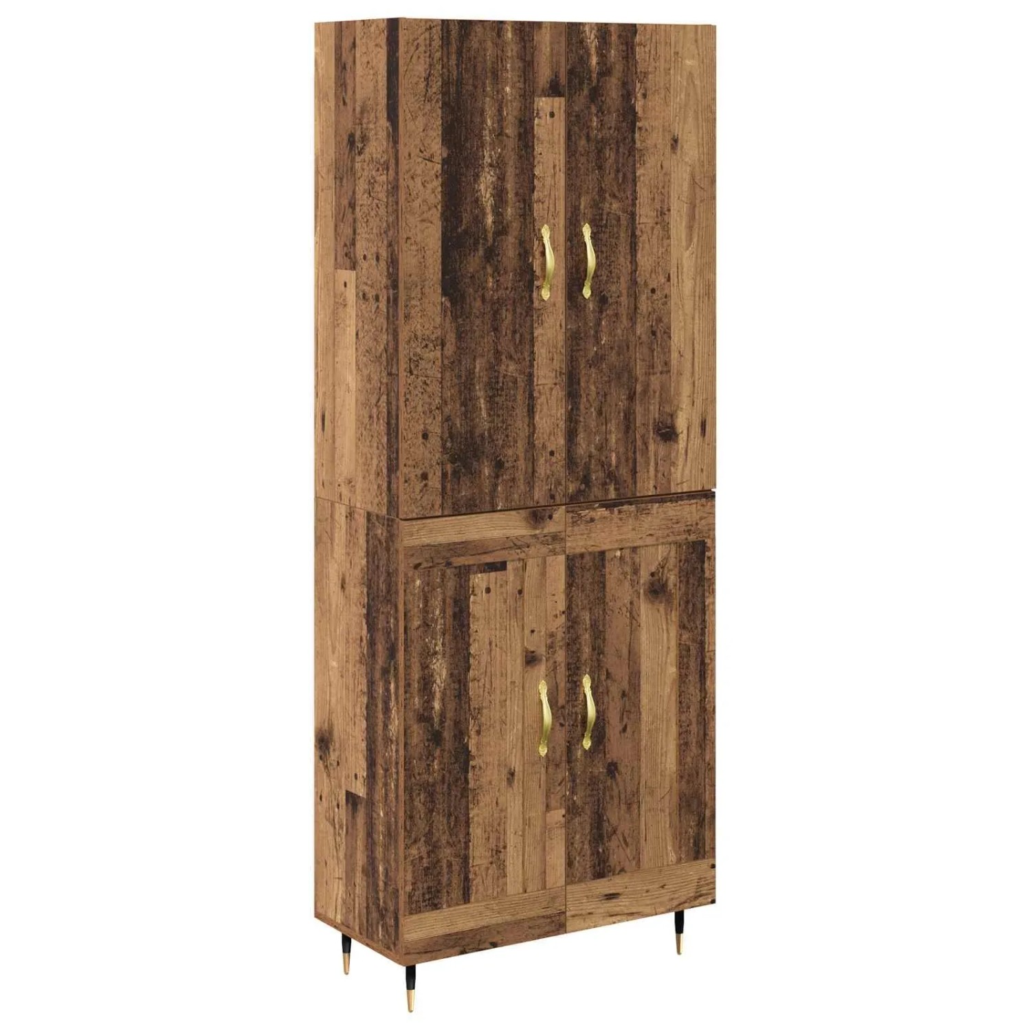 vidaXL Highboard Wandmontiert Altholz 69,5 x 34 x 180 cm Holzwerkstoff 3415 günstig online kaufen