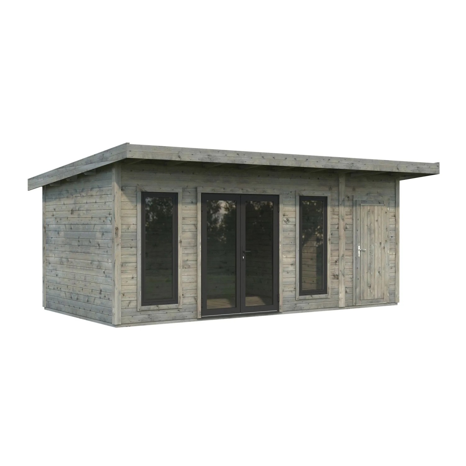 Palmako Holz-Gartenhaus Aurelia Pultdach Tauchgrundiert 586 cm x 300 cm 16,7 m²