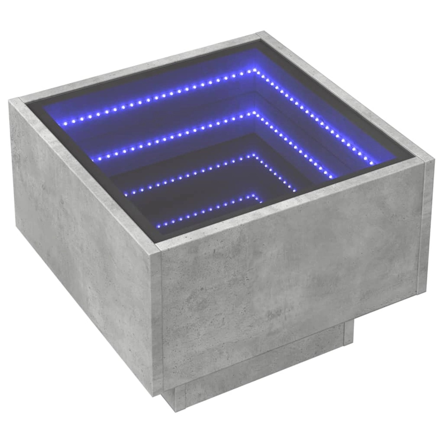 vidaXL Nachttisch mit Infinity-LED Betongrau 40x40x30 cm 3284066 günstig online kaufen