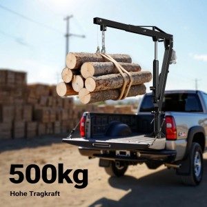 Wiltec Pickup Kran Ladekran Bis 1770Mm 500Kg 360° Seilwinde Bodenmontage