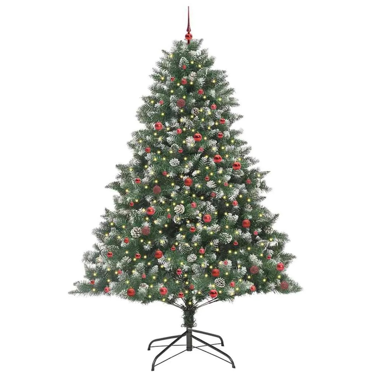 vidaXL Künstlicher Weihnachtsbaum mit 300 LEDs Grün 160 x 160 x 240 cm 3395257