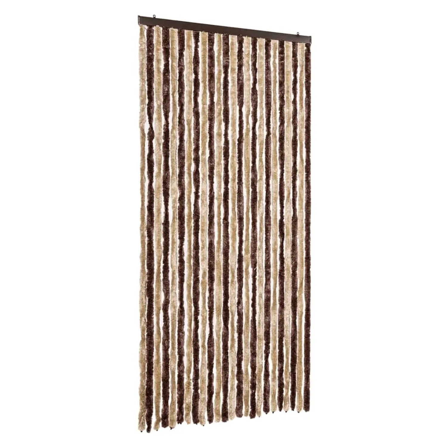 vidaXL Fliegenvorhang Beige und Hellbraun 100x200 cm Chenille 377367