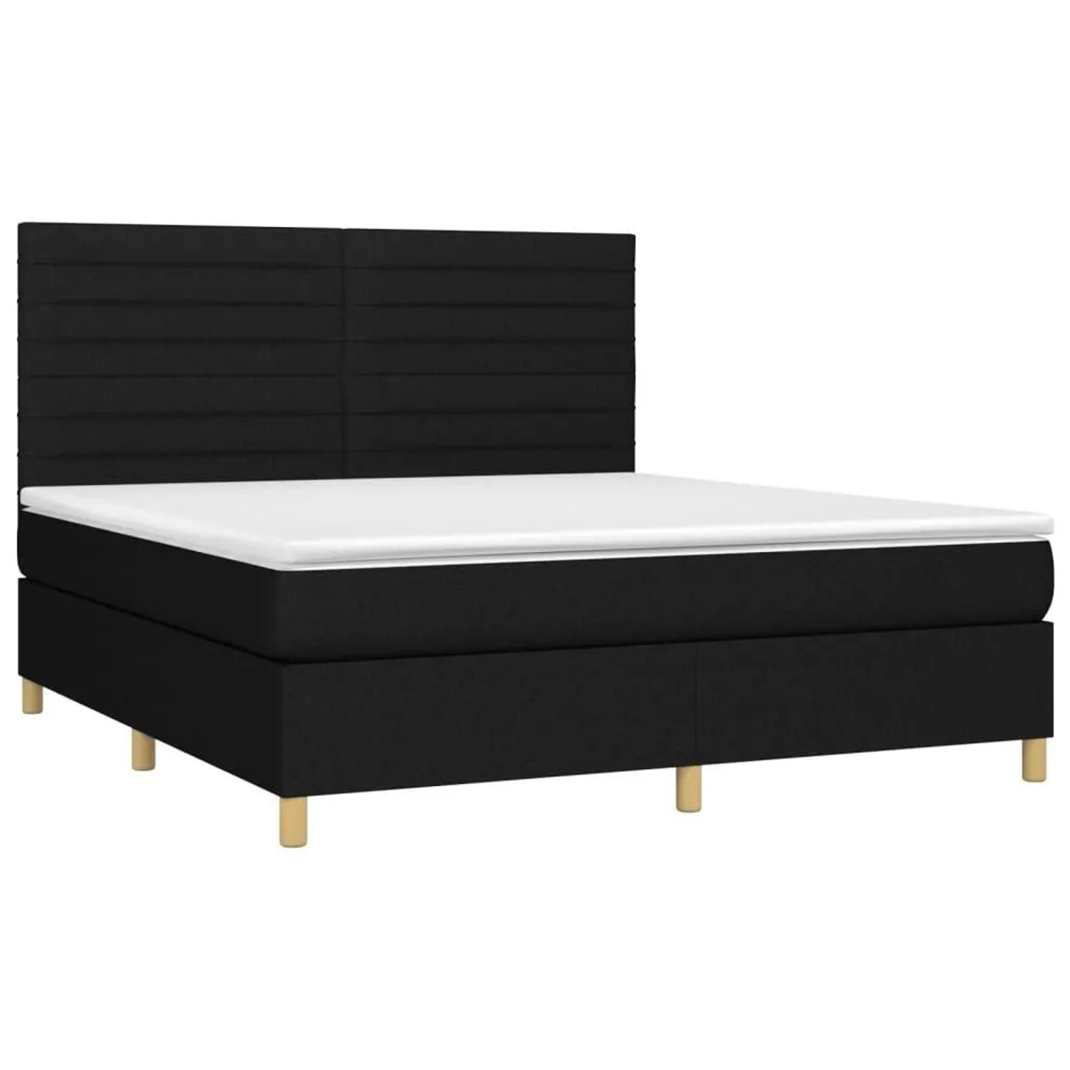 vidaXL Boxspringbett mit Matratze Schwarz 160x200 cm Stoff 3142427 günstig online kaufen