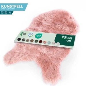 Rosa KARAT Kunstfell Nelly, flauschiges Dekofell, 90x60 cm.