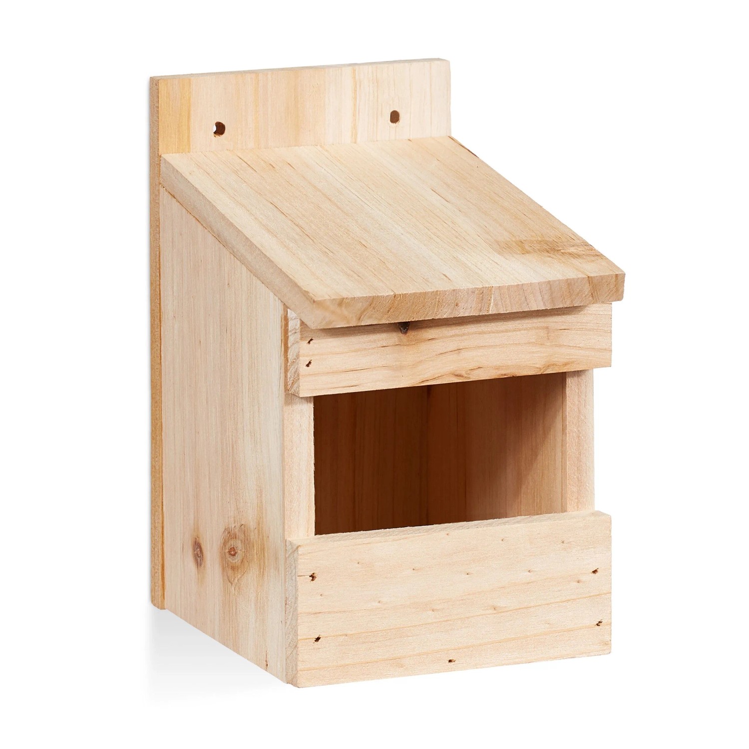 Relaxdays Halbhöhle Nistkasten Tannenholz Natur Unbehandelt 20 cm x 12 cm x 15,5 cm 0,4 kg
