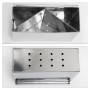Relaxdays Abtropfgestell Metall Verchromt Silber mit Besteckkorb XL 12 cm x 48 cm x 33 cm 1,4 kg_4