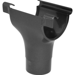 Marley Dachrinnenstutzen RG 75/53, anthrazit-metallic, für Kunststoff-Dachrinnen.