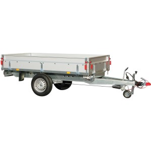 Stema Anhänger Basic SH 1300-30-15.1 gebremst, Autoanhänger mit klappbaren Bordwänden.