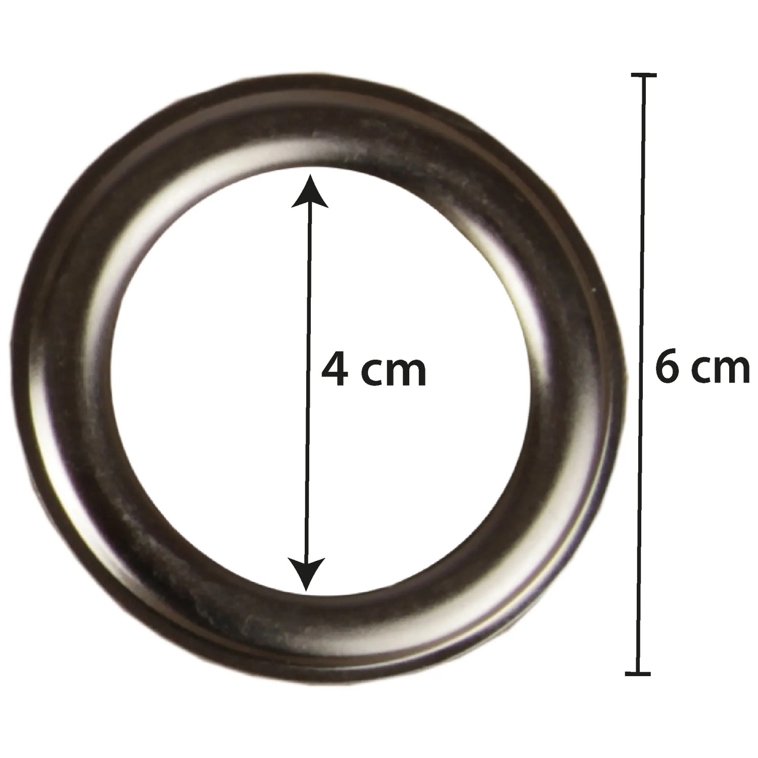 Detailaufnahme einer Öse (6 cm) für Arsvita Verdunkelungsgardine, anthrazit.