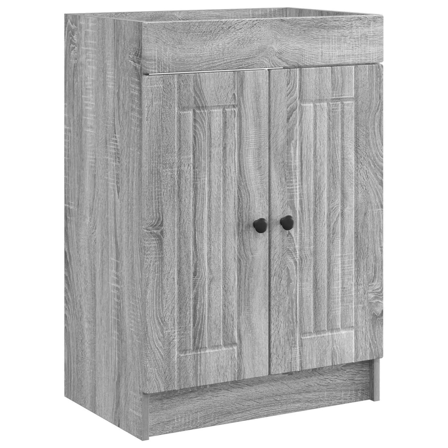 vidaXL Unter dem Waschbecken Badschrank Sonoma-Grau 56 x 37,5 x 81 cm 890040