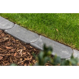 Diephaus Mähkante Maxi Anthrazit, Rasenkante aus Beton für eine saubere Beetabgrenzung.