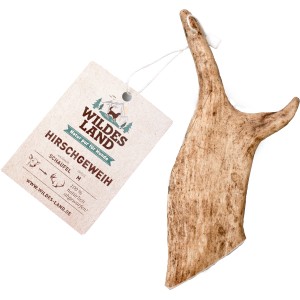 Wildes Land Hirschgeweih Schaufel M: Natürlicher Kausnack für Hunde zur Zahnpflege und Beschäftigung.