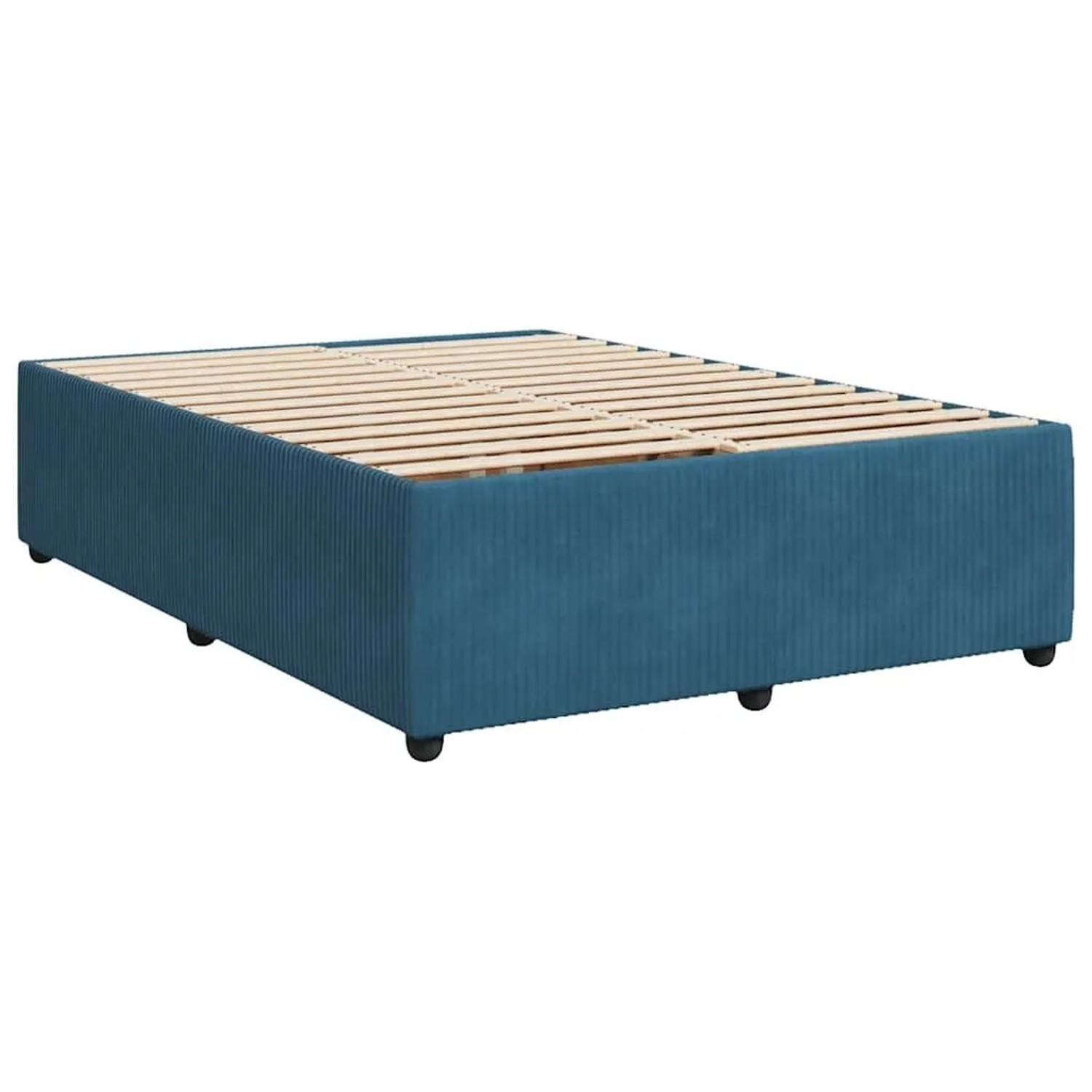 vidaXL Bettgestell Blau 140x200 cm Samt 3285016 günstig online kaufen